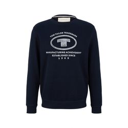 Tom Tailor Printed crew neck sweater - blue (10668)