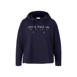 Tom Tailor Hoodie with logo embroidery - blue (30025)