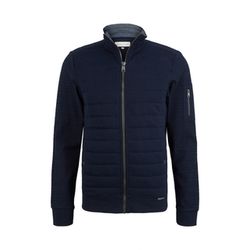Tom Tailor Sweat jacket with structure - blue (10668)