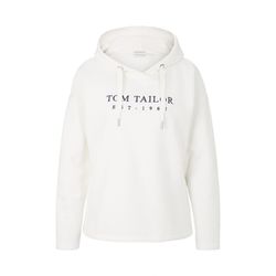 Tom Tailor Hoodie with logo embroidery - white (10315)