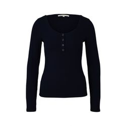 Tom Tailor Denim Sweater with ribbed structure - blue (10668)