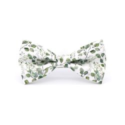 Mr. Célestin Bow tie - Almeria - white/green (EUCALYPT)