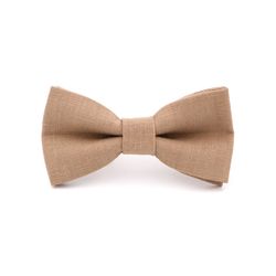 Mr. Célestin Linen bow tie  - brown (ARGILE)