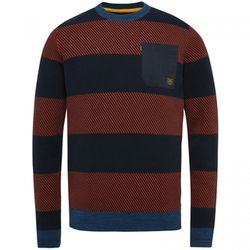 PME Legend Sweater with stripes - orange (2085)