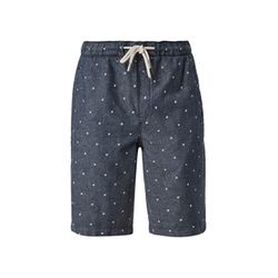 s.Oliver Red Label Relaxed fit: Bermudas with a leaf print - blue (56A0)
