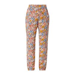 Q/S designed by Regular: Viscose pants with allover print  - orange (20A0)