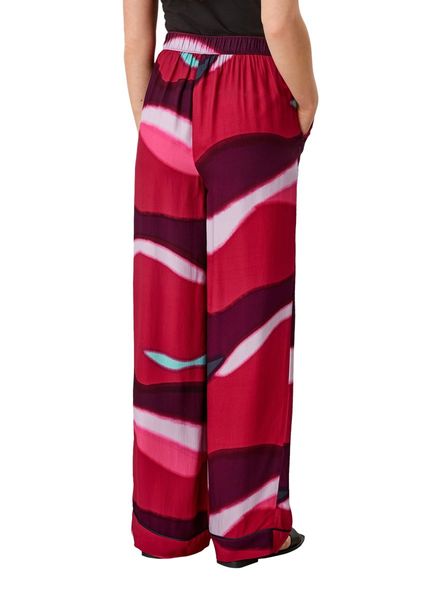 s.Oliver Red Label Regular fit: trousers with an all-over pattern - pink (45A5)