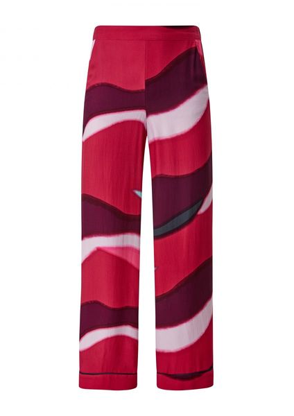 s.Oliver Red Label Regular : pantalon à motif all-over - rose (45A5)
