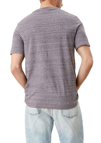 s.Oliver Red Label T-shirt en fil flammé orné d’un imprimé sur le devant - violet (52D0)
