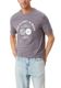 s.Oliver Red Label T-shirt en fil flammé orné d’un imprimé sur le devant - violet (52D0)