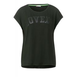 Street One T-shirt avec strass décoratifs - vert (23989)