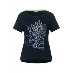 Street One T-Shirt mit Partprint - blau (33765)