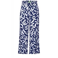 Street One Loose-fit trousers with a print - blue (23938)