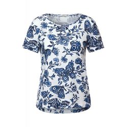 Cecil T-shirt à imprimé - blanc/bleu (33474)