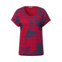 Cecil T-shirt avec mélange d'imprimés - rouge (33987)