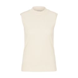 Tom Tailor Top with stand up collar - white (28130)