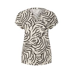 Tom Tailor T-shirt blouse with allover print - beige (29963)