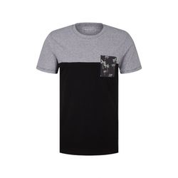 Tom Tailor Denim Mehrfarbiges T-Shirt - schwarz (29999)