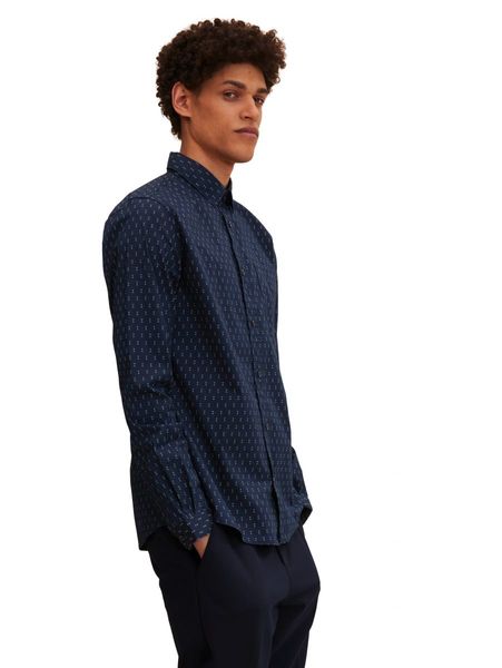 Tom Tailor Shirt with allover print  - blue (30150)