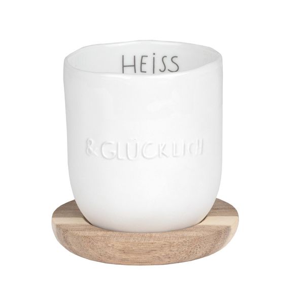 Räder Mug - "Heiss & Gluecklich" (100ml) - white (0)
