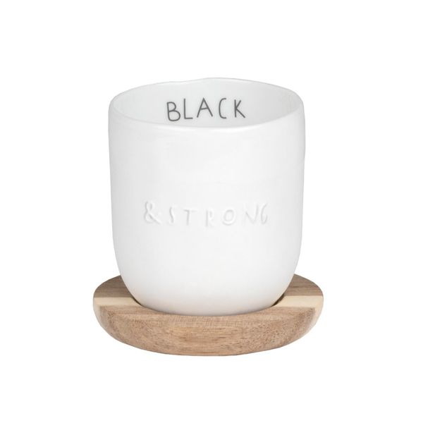 Räder Mug "Black & Strong" - white (0)