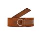 comma Wide belt with a ring buckle - brown (8757)