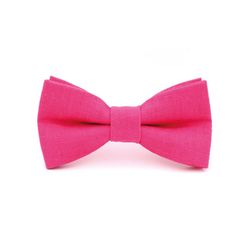 Mr. Célestin Linen bow tie  - pink (FUCHSIA)