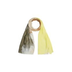 s.Oliver Red Label Scarf in a viscose-linen blend - white/green/yellow (02D8)