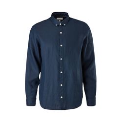 s.Oliver Red Label Regular: Hemd aus Leinen - blau (5978)