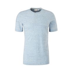 s.Oliver Red Label T-shirt with a Henley collar - blue (53W1)
