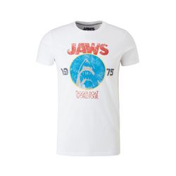 Q/S designed by T-shirt en jersey avec imprimé rétro - blanc (01D0)