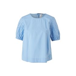 Q/S designed by Blouse with broderie anglaise - blue (5330)
