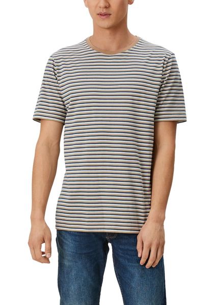 s.Oliver Red Label T-shirt rayé en jersey - bleu/brun/blanc (84G1)