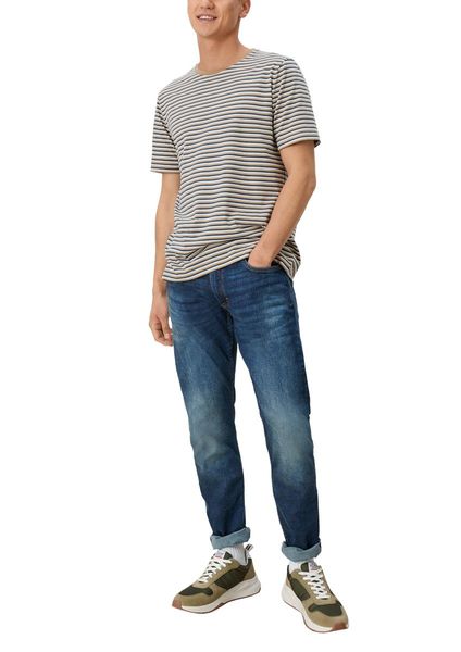 s.Oliver Red Label Jerseyshirt mit Streifen - blau/braun/weiß (84G1)