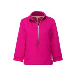 Street One Troyer sweater with zipper - pink (13611)