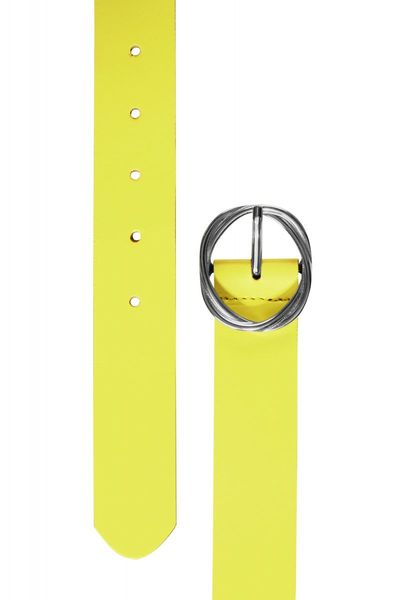 Street One Solid color leather belt - yellow (13762)