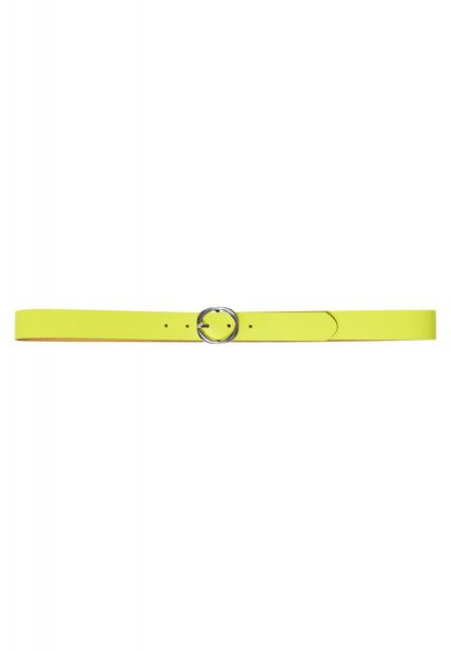 Street One Solid color leather belt - yellow (13762)