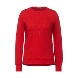 Cecil Sweat-shirt avec inscription - rouge (13645)