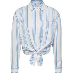 Tommy Jeans Striped shirt blouse with tie - white/blue (CY0)