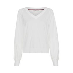 Tommy Hilfiger Relaxed fit sweater with puff sleeves - white (YBL)