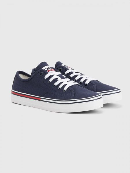 Tommy Jeans Essential Low-Top Canvas-Sneaker - blau (C87)