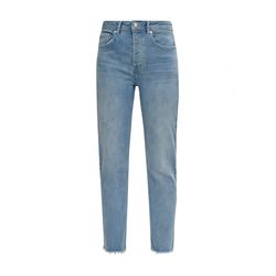 comma CI Slim: Jeans im Used-Look - blau (54Z7)
