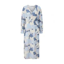 comma CI Midi dress with an all-over pattern - blue/beige (80B8)