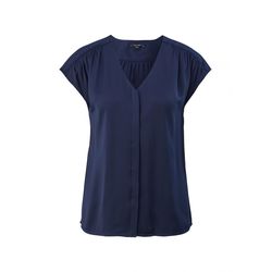 comma Viscose blend satin blouse - blue (5876)