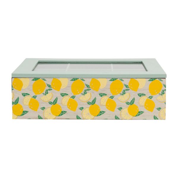 SEMA Design Teebox (23x15x7cm) - grün/gelb (00)
