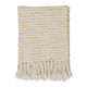 SEMA Design Blanket with fringes (170x130cm) - yellow/beige (00)