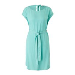 s.Oliver Red Label Dress with a textured pattern - green/blue (6606)