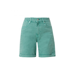 s.Oliver Red Label Regular: Cotton-viscose blend shorts - green/blue (66Z8)