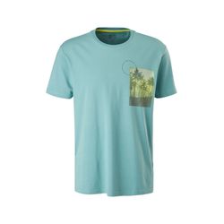 Q/S designed by T-shirt en jersey à imprimé photo - vert/bleu (65D0)