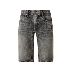 s.Oliver Red Label Regular : short en jean au look usé - gris (94Z5)